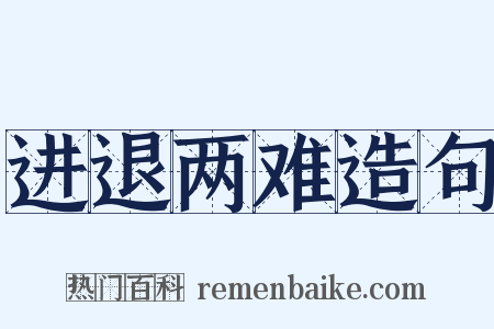 进退两难造句是什么意思的图片